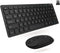 Macally Small Wireless Keyboard and Mouse Combo for PC, 2.4G 78 Compact Key Cordless Set with Quiet Click