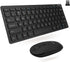 Macally Small Wireless Keyboard and Mouse Combo for PC, 2.4G 78 Compact Key Cordless Set with Quiet Click