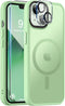 BossKiss iPhone 13 Magnetic Case, Light Green Translucent Matte, Compatible with MagSafe, Screen & Camera Protector