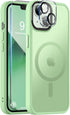 BossKiss iPhone 13 Magnetic Case, Light Green Translucent Matte, Compatible with MagSafe, Screen & Camera Protector