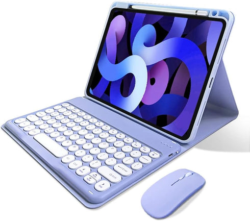 Keyboard Case for iPad Pro 11 inch M4 - Keyboard Case with Mouse, Detachable Bluetooth Keyboard, Slim Smart Cover,