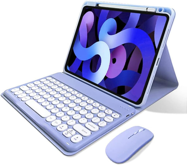 Keyboard Case for iPad Pro 11 inch M4 - Keyboard Case with Mouse, Detachable Bluetooth Keyboard, Slim Smart Cover,
