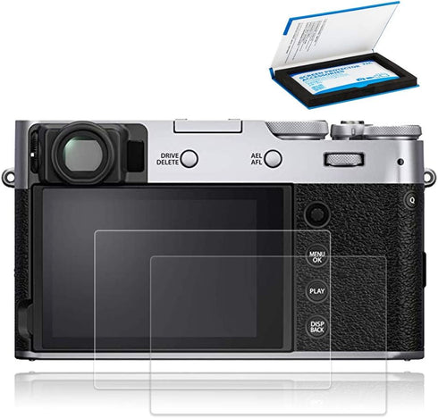 JJC 2 Pack Camera Screen Protector for Fujifilm X100VI, X-T4, Ultra-Thin Anti-Fingerprint, 9H Hardness