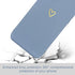 Cute Slim Shockproof iPhone 13 Case in Blue Grey with Wireless Charging Support and Protection.