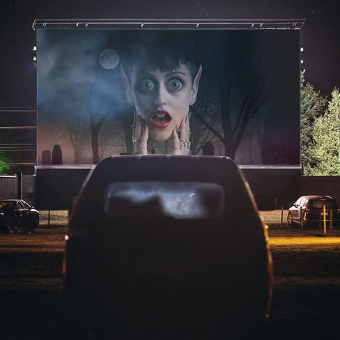 EUBUY Projection Screen, Movie Projector Screen, Portable Foldable Non-Crease White Projector Curtain Projection