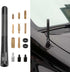 Couslcd Car Short Antenna, 4.7 Inch Carbon Fiber American Flag Aluminum Auto Radio