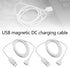 2PCS Magnetic USB DC Charger Cable 1m Replacement Charging Magnet Cord USB Magnetic Charging Cord 5mm/0.19Inch Pitch for Wall Charger Power Bank Latop White