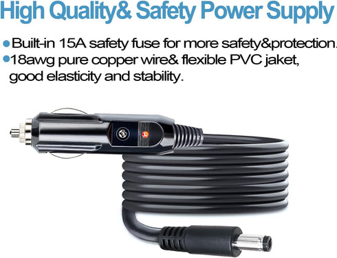 Car Charger Replacement for Spectra S1 S2 SPS100 SPS200 Breast Pump Power Adapter Cord Supply