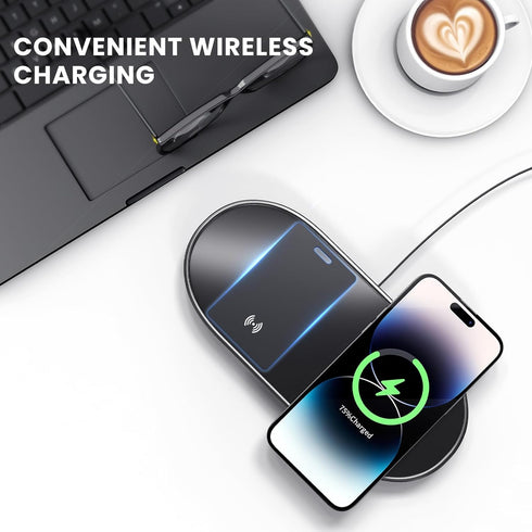 Ucard Thin Bluetooth Tracker Card, Rechargeable Wallet Finder, Works with Apple Find My (iOS Only), Black