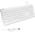 Macally USB C Wired Keyboard for Mac (USB C + USB A) Full