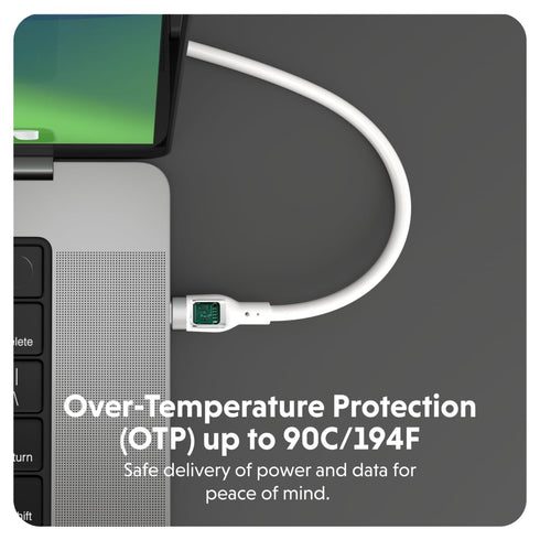 HyperJuice 240W USB C to USB C Cable (3ft/1m) for All Devices - Durable, Tangle-Free Design