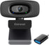 Estranst 1080P Webcam for PC Laptop MacBook Computer Desktop, with Microphone & Privacy
