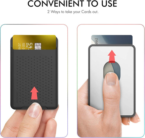 BIAJIYA Card Holder for Back of Phone - MagSafe Magnetic Silicone Wallet Compatible with iPhone 17/16/15/14/13/12