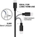 RoFI Phone Charger Cable, 2Pack 2 Feet Nylon Braided Fast Charging USB Cord for Phone X, 8, 7, 6s, 5 (Blue)
