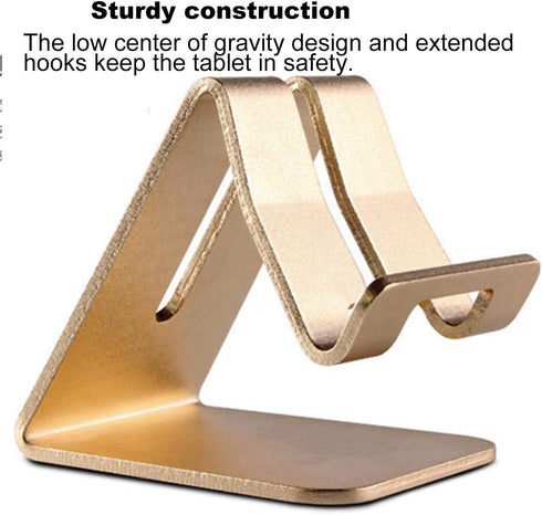 Tablet Stand Holder, Aluminum Solid Portable Desktop Dock for iPad Air Mini Pro, Phone 14 13 11 XR MAX XS Max XR X Plus