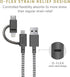 Native Union Belt Cable, 6.5ft Ultra-Strong Reinforced Charging Cable with 3-in-1 Adaptor for Lightning, USB-C,