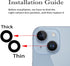 2pcs/Set Rear Back Camera Lens Covers Replacement for iPhone 14/14 Plus with Pre-Installed Adhesive + Repair Tool Kit