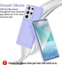 Liquid Silicone Case Compatible with Galaxy S21 Ultra 5G - Shockproof Gel Rubber Full Body Protection Cover (Purple)