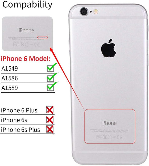 Brinonac for iPhone 6 Screen Replacement, White Touch Display LCD Digitizer Full Assembly