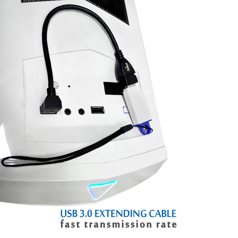 UCEC USB 3.0 Extension Cable, Male to Female 90 Degree Short Extension Cord, 6 Inch, 2 Pack (Black)