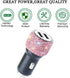 SAVORI Dual USB Car Charger, Bling Bling Rhinestones Crystal Car Adapter for Fast Charging iPhone, iPad, Samsung