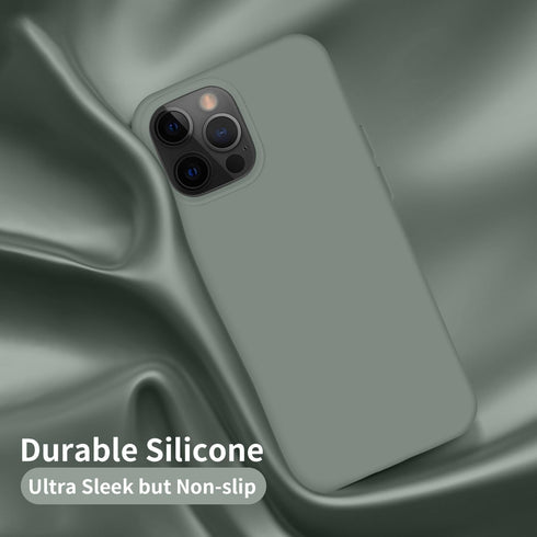 Cordking iPhone 13 Pro Max Case, 6.7" Ultra Slim Silicone, Shockproof with Soft Anti-Scratch Microfiber Lining, Calke