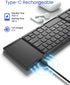 Foldable Bluetooth Keyboard with Touchpad, Portable Wireless Keyboard for iOS, Android, Windows, Mac, Sync Up to 3