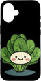Spinach Outfit Kawaii Spinach Face for Vegetable Lovers Case for iPhone 16