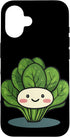 Spinach Outfit Kawaii Spinach Face for Vegetable Lovers Case for iPhone 16