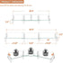 Hemudu Dual Monitor Stand, Desktop Organizer, Monitor Stand Riser for PC, Laptop, Clear HD02T-301