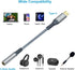 USB Type C to 3.5mm Audio Adapter Headphone Jack 3.5 mm USB-C Aux Cord Male to Female Braided Dongle Compatible Samsung Galaxy S22 S21 S20 Pixel 7 6a Android Phone Laptop Speaker Headset Car