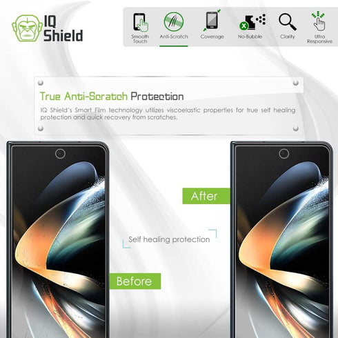 Samsung Galaxy Z Fold 4 IQShield Screen Protector (2-Pack) - Anti-Bubble Clear TPU Film for Ultimate Protection.