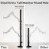WORLDLIFT 2-Section 31.6 inches Grommet Steel Extra Tall Monitor Stand Pole - Sturdy Center Pole Only for Monitor Arm
