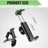 Hugwits 360 4-7 Inches Car Phone Holder, Degree Rotation Clip-on Dashboard Phone Holder, Multifunctional Mobile Phone