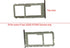 Moto G Fast Replacement SIM Card Tray Holder Parts for Moto-rola Moto G Fast XT2045 XT2045-3 6.4 Inches (Silver Color)