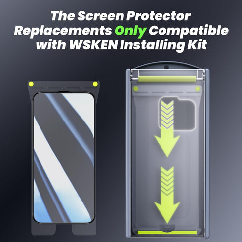 WSKEN Replacement Privacy Screen Protector for iPhone 14 Pro Max, 4 Pack (WITHOUT INSTALLING KIT)