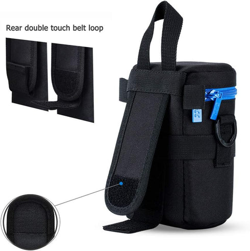 JJC Camera Lens Pouch Case for Canon EF 35mm, Nikon Nikkor AF-S 55-200mm, 18-300mm, Tamron, Fujifilm