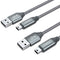 JXMOX Mini USB Cable 3.3ft (2 Pack) - USB 2.0 Type A Male to Mini B for Hero 3+, PS3, Cameras, Dash Cams, MP3, Garmin