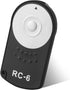 RC-6 Camera Remote Shutter Release for Canon ESO 77D 5DSR 760D 70D 80D 6D2 5D3 5D4 (1pc Black)