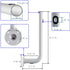 Pole Mount for Electronics, 15inch Length for Outside Home Antenna Installation, White