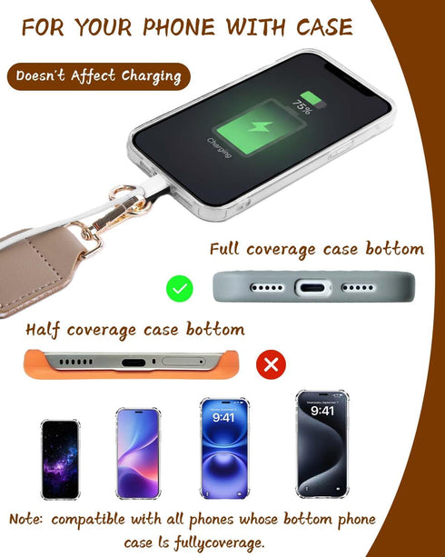JituiChan color-4PC) Clip and Go Strap for Phone with Wallet Crossbody, Stylish Versatile Adjustable Phone Strap