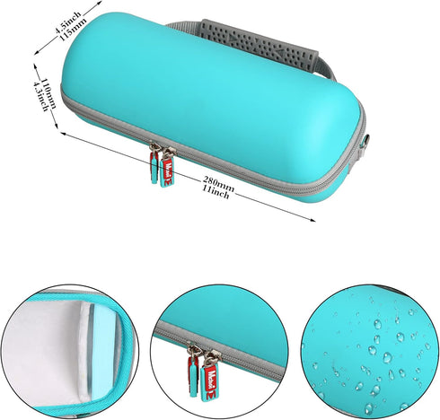 Mchoi Hard Portable Case for JBL Charge 4 / Charge 5 Waterproof Bluetooth Speaker, Teal, with Shoulder Strap, Case Only