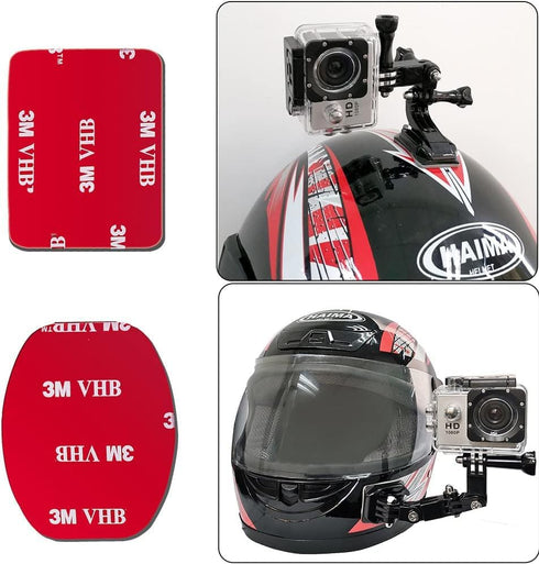 GoPro Curved Flat Helmet Base Mount with 3M Adhesive Pads for GoPro Action Camera