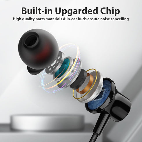 Wired Headphones Earphones for Laptop PC Chromebook, Noise Cancelling Ear Buds with 3.5mm Plug in Audio Jack,