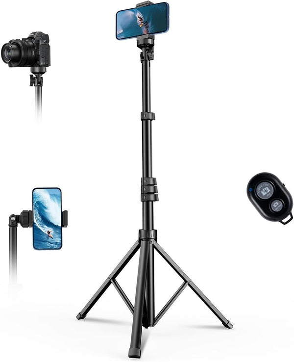 MIIASI 67" Phone Tripod, Extendable Tripod for iPhone, Selfie Stick with Remote and