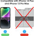 amFilm OneTouch for iPhone 14 Plus (6.7" 2022) and iPhone 13 Pro Max 6.7" Privacy Tempered Glass Screen Protector - with Easy Installation Kit, Full Coverage Case Friendly (2-Pack)