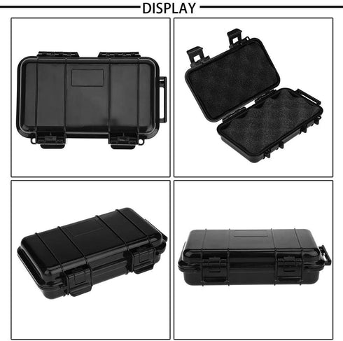 Outdoor Shockproof Waterproof Storage Box, Small Hard Carrying Case with Shock-Absorbing Pad Inside (B Size)