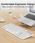 SEUNKWANG GX710S EWEADN Backlit Computer Keyboards, Wired USB Keyboard with White Backlit, Metal Panel, Plug and Play