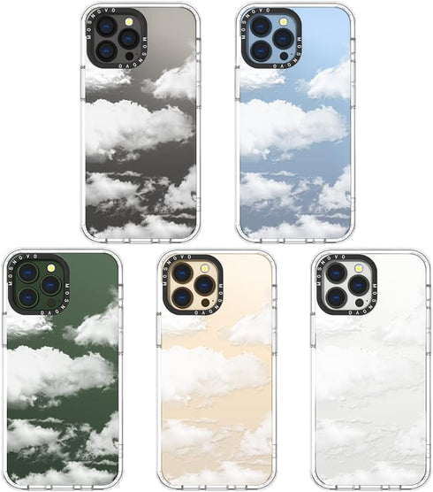 MOSNOVO Case for iPhone 13 Pro Max, Clear TPU Bumper Cover, Military-Grade Drop Protection, Anti Peel Off Tech, Cloud