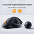 ProtoArc EM04 Wireless Trackball Mouse, Ergonomic Bluetooth Rollerball Rechargeable Mouse for PC, iPad, Mac, Windows -